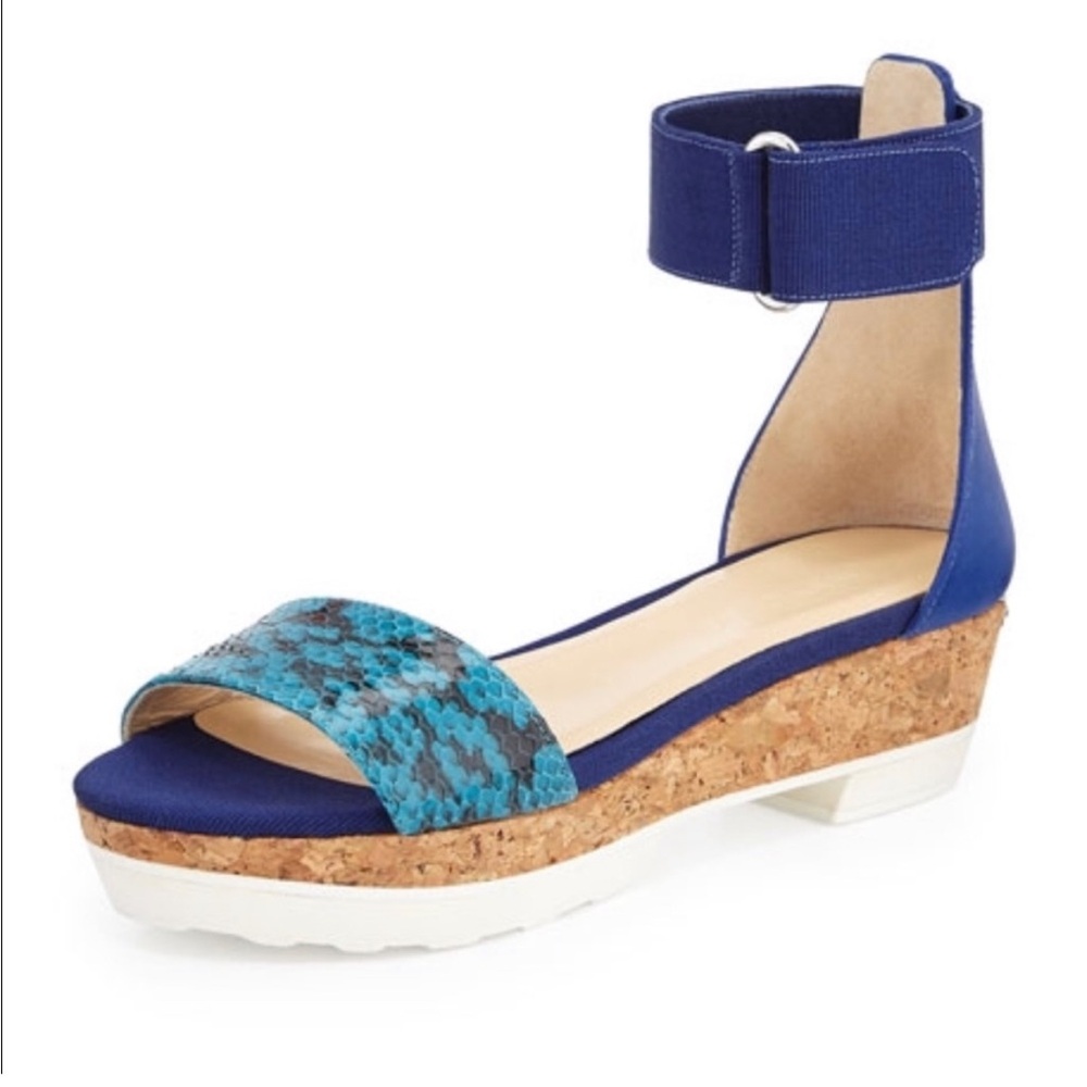 The Jimmy Choo Blue Watersnake Ankle Strap_39.5